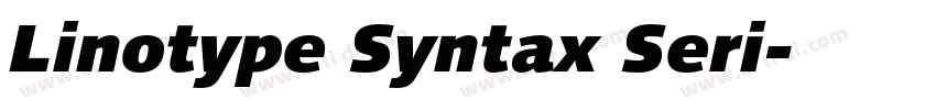 Linotype Syntax Seri字体转换